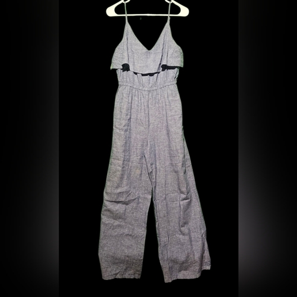 Guess Pants - Guess Chambray Size Small Jumpsuit EUC PTP 19 - Inseam 29 - Waist Stretch To 36